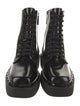 Valentino Leather Combat Boots
