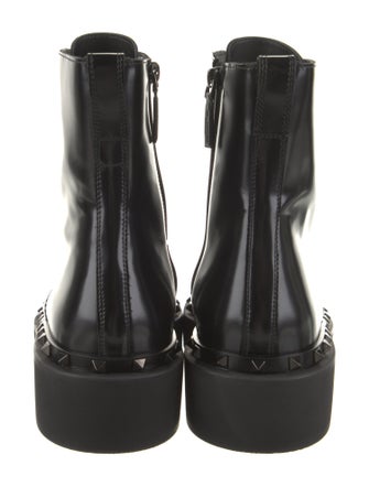 Valentino Leather Combat Boots