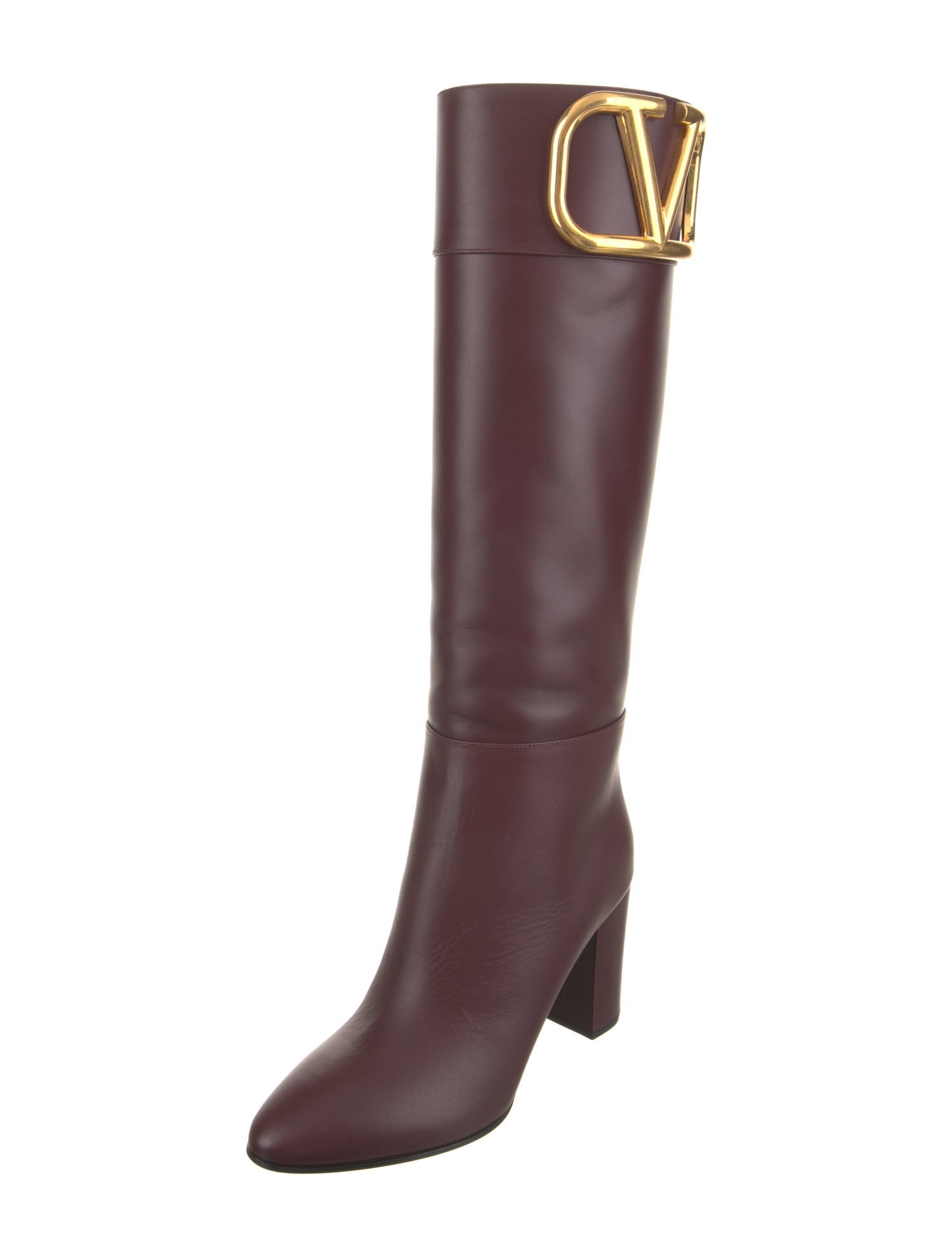 Valentino Leather Riding Boots