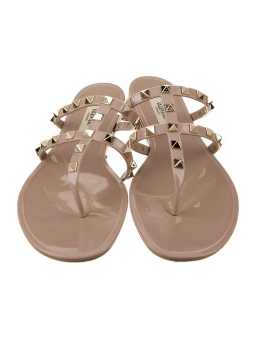 Valentino Rockstud Accents Rubber Slides