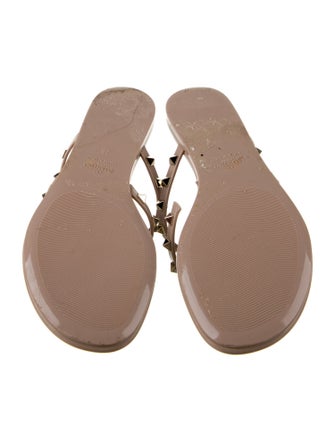 Valentino Rockstud Accents Rubber Slides