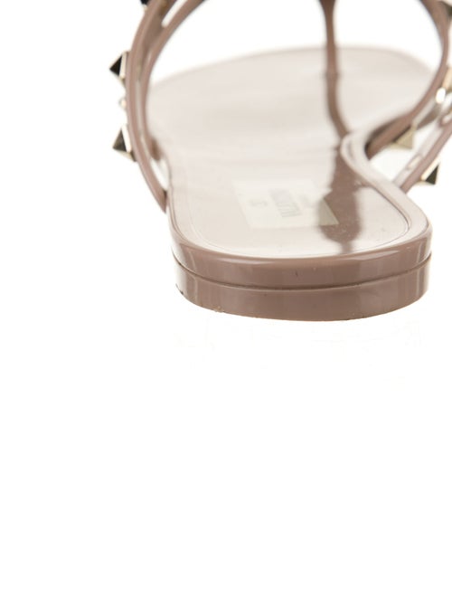 Valentino Rockstud Accents Rubber Slides