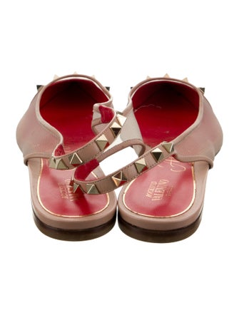 Valentino Rockstud Accents Mesh Slingback Sandals