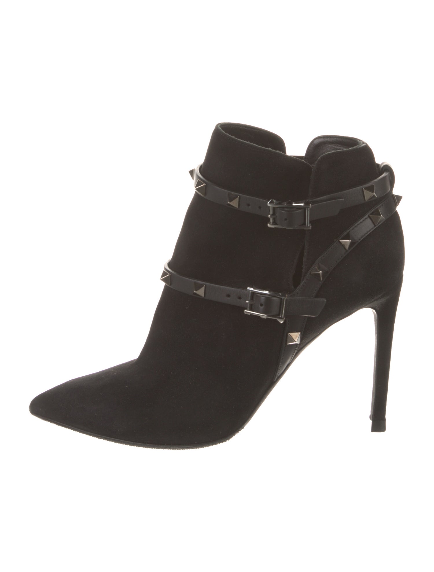 Valentino Rockstud Accents Suede Boots