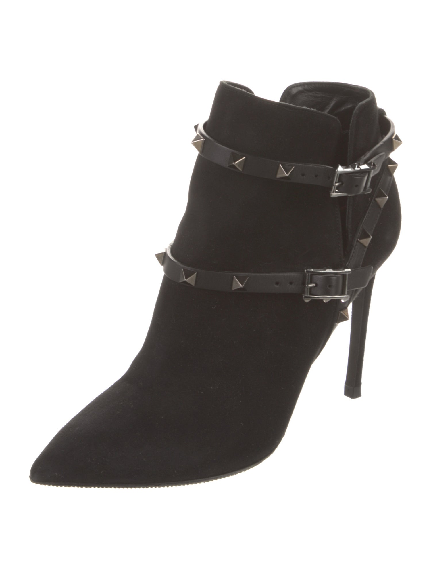 Valentino Rockstud Accents Suede Boots