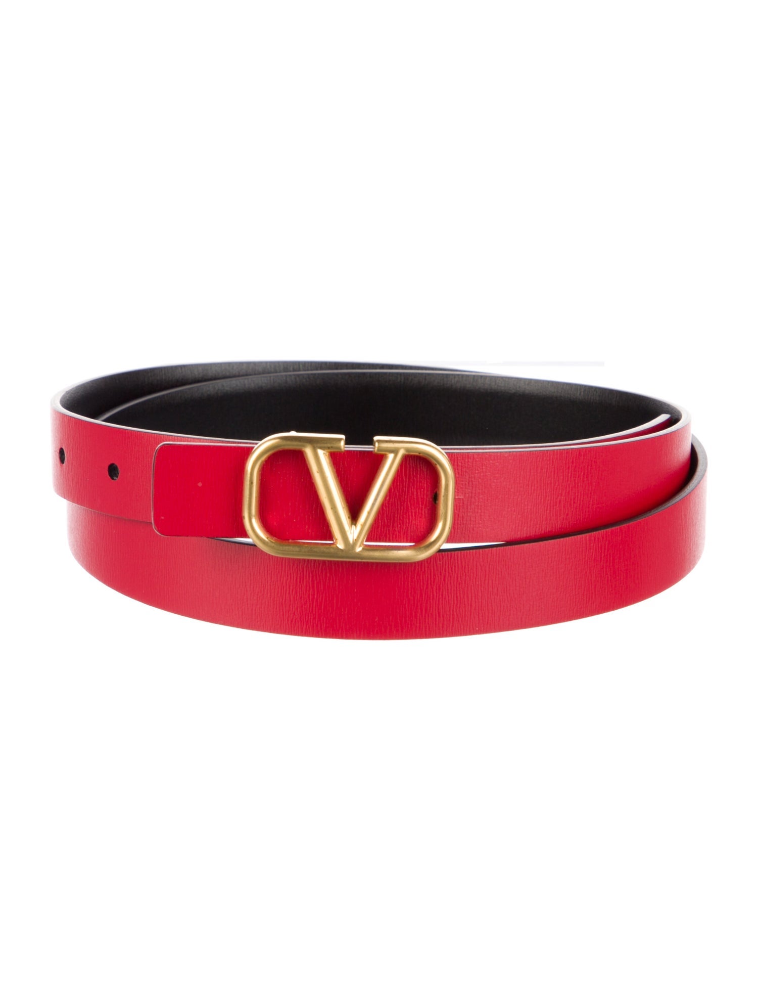 Valentino Skinny Leather Belt