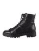 Valentino Rockstud Accents Leather Combat Boots
