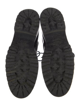 Valentino Rockstud Accents Leather Combat Boots