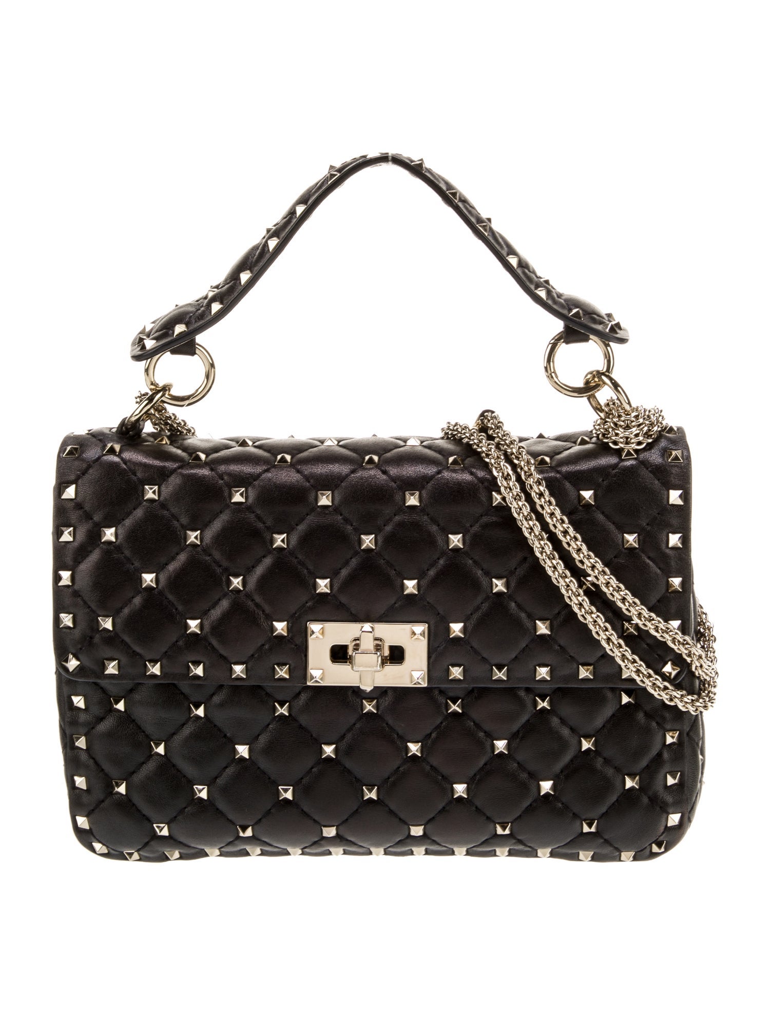 Valentino Quilted Top Handle Bag