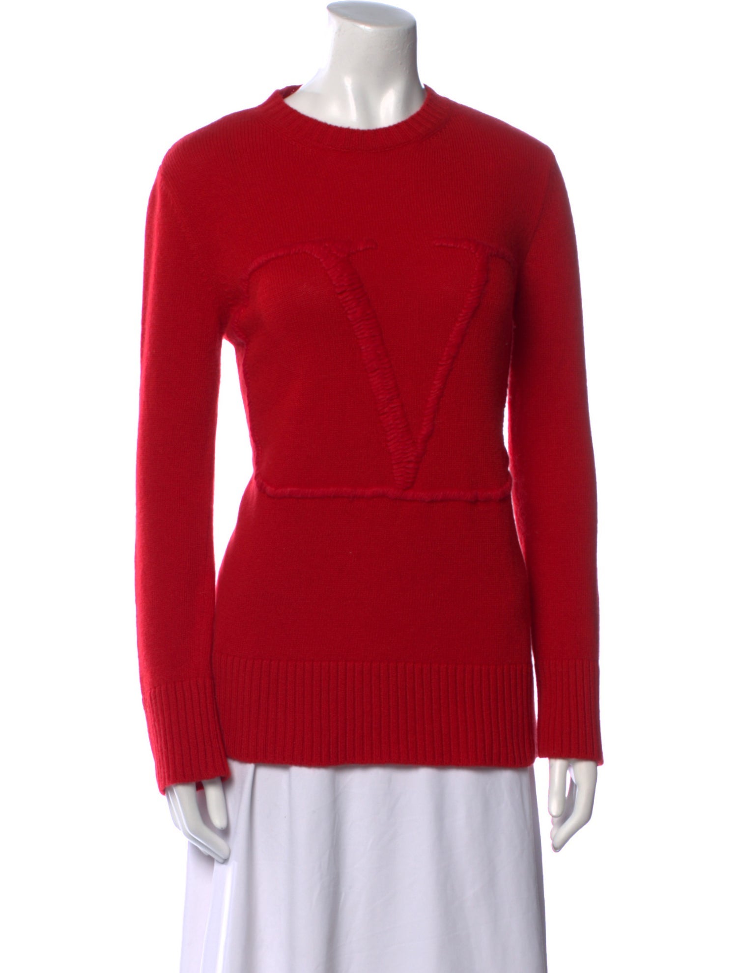 Valentino Virgin Wool Crew Neck Sweater