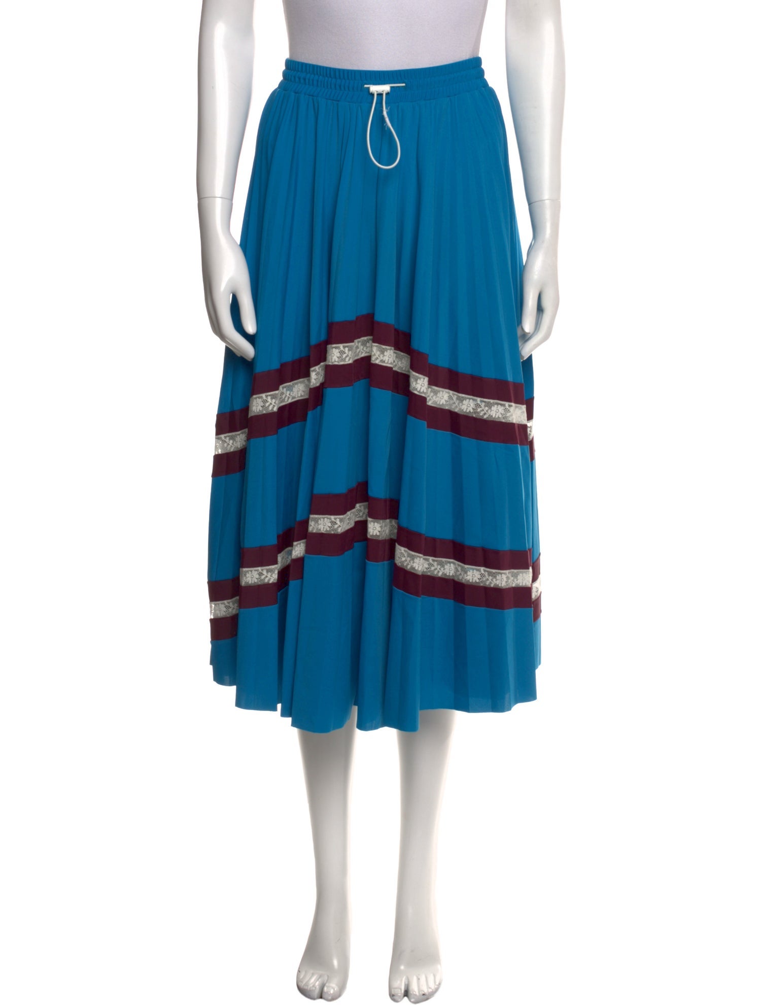 Valentino Striped Midi Length Skirt