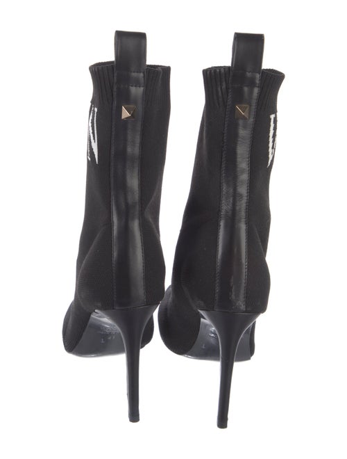 Valentino Rockstud Accents Graphic Print Sock Boots