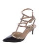 Valentino Rockstud Accents Patent Leather T-Strap Pumps