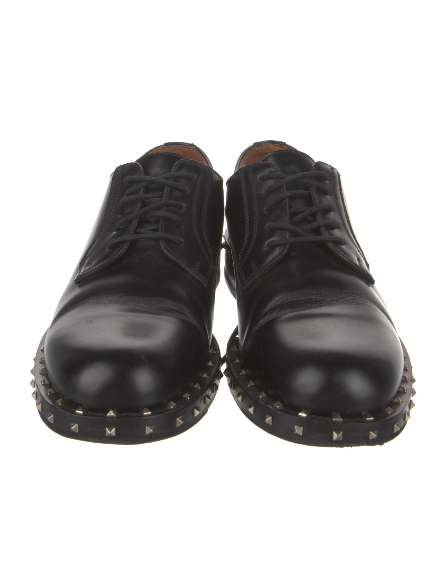 Valentino Rockstud Accents Leather Oxfords
