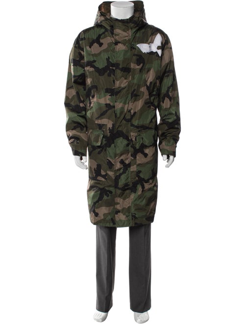 Valentino Rockstud Accents Camouflage Print Parka