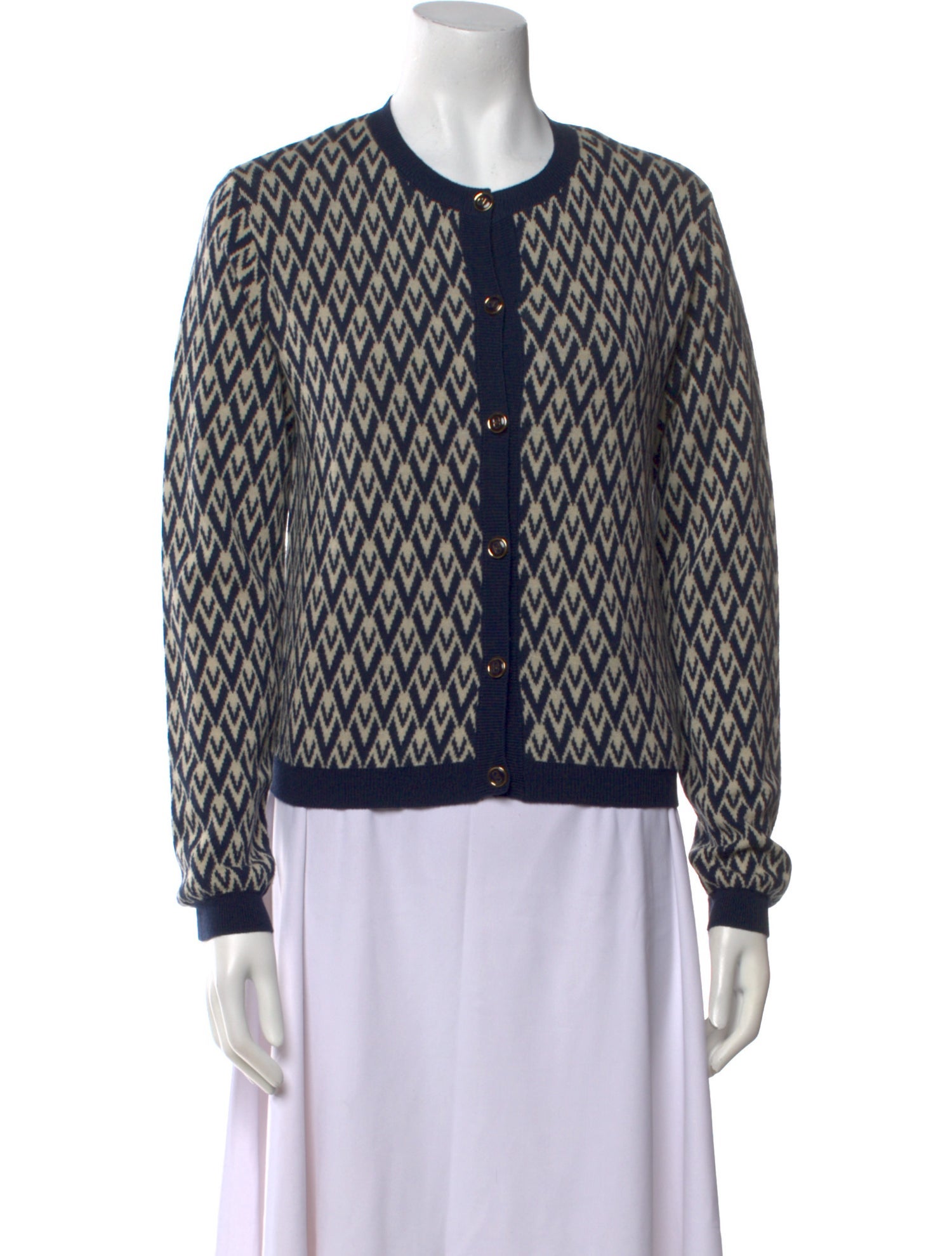 Valentino Virgin Wool Printed Sweater