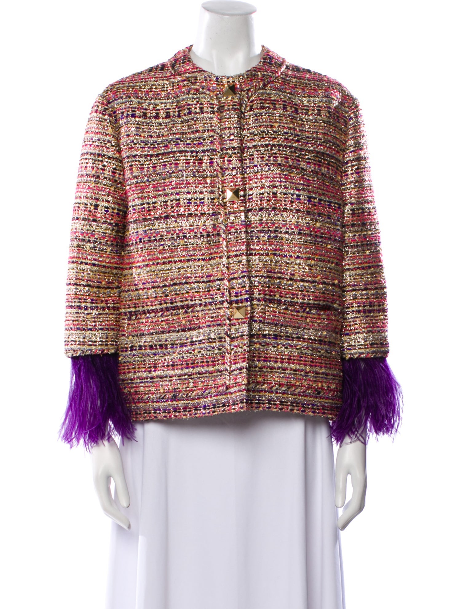 Valentino Tweed Pattern Evening Jacket