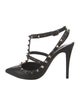 Valentino Rockstud Accents Leather T-Strap Pumps