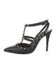Valentino Rockstud Accents Leather T-Strap Pumps