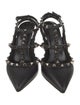Valentino Rockstud Accents Leather T-Strap Pumps