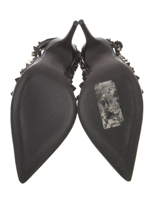 Valentino Rockstud Accents Leather T-Strap Pumps