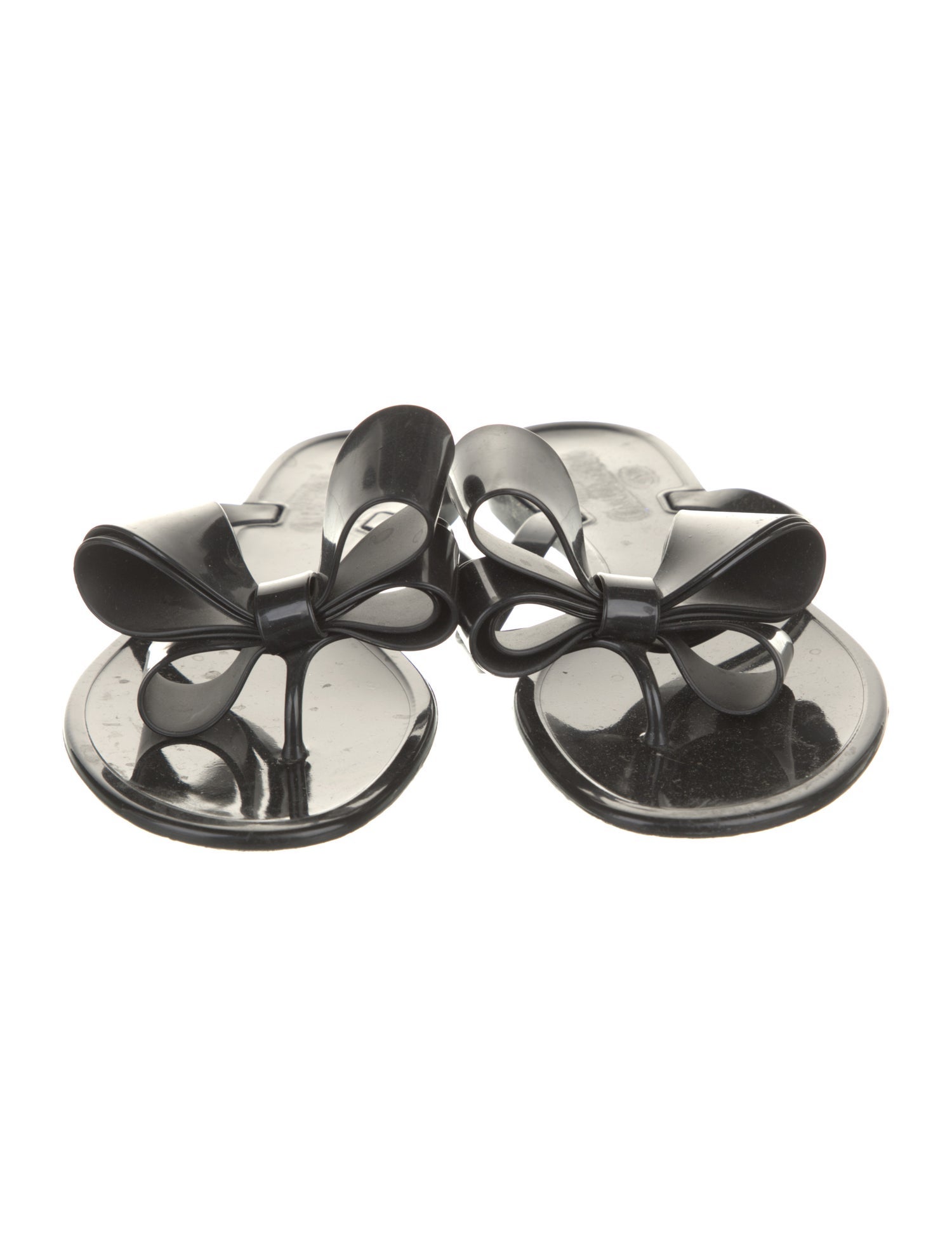 Valentino Rubber Bow Accents Slides