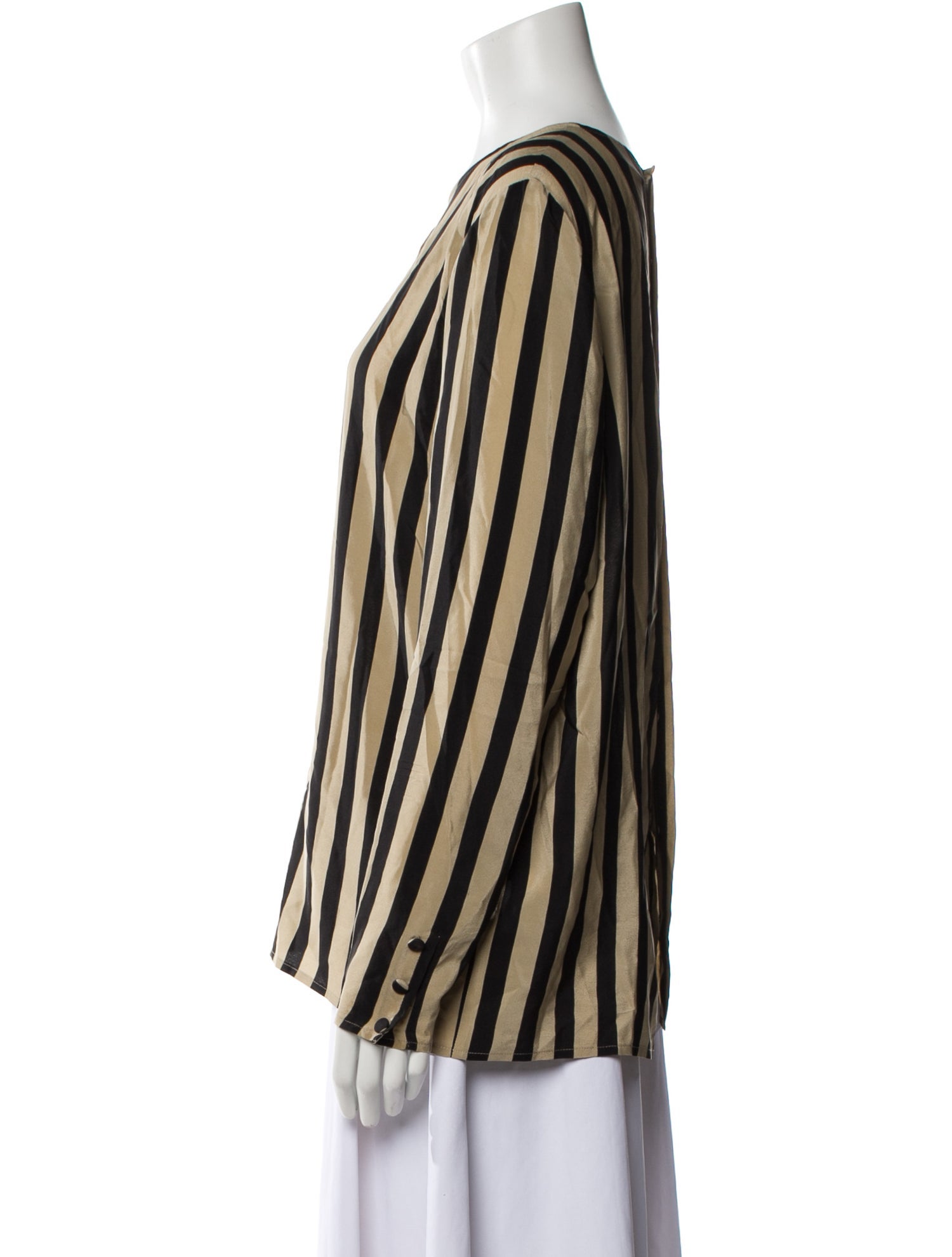 Valentino Silk Striped Blouse