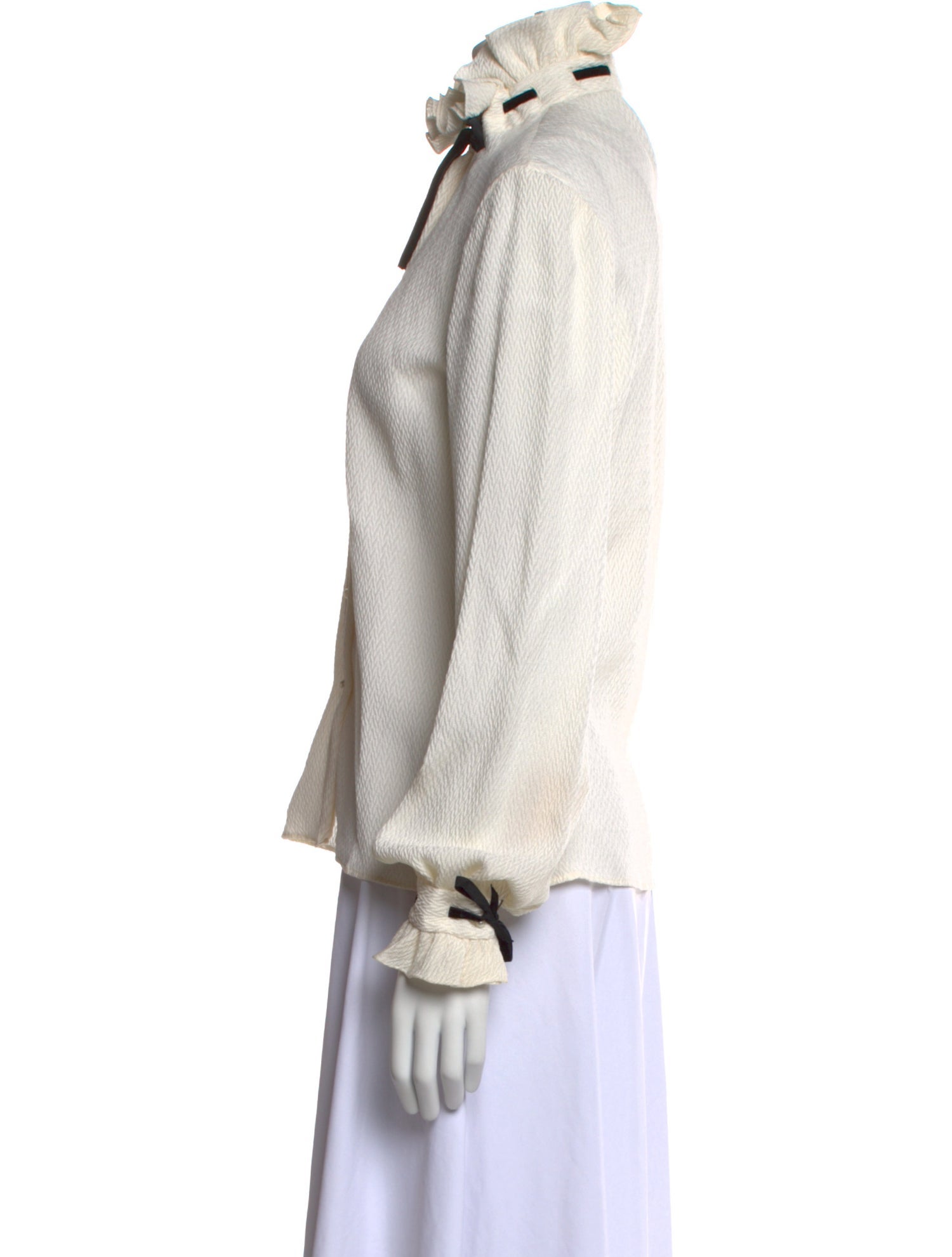 Valentino Silk Mock Neck Sweatshirt