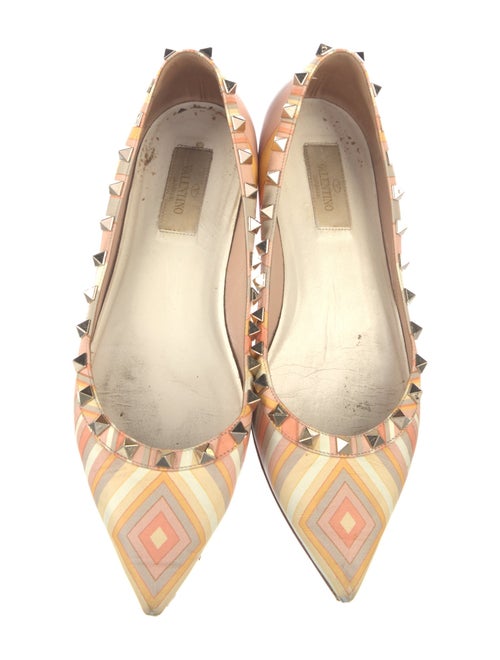 Valentino Rockstud Accents Leather Ballet Flats