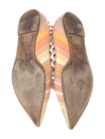Valentino Rockstud Accents Leather Ballet Flats