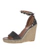 Valentino Rockstud Accents Leather Espadrilles