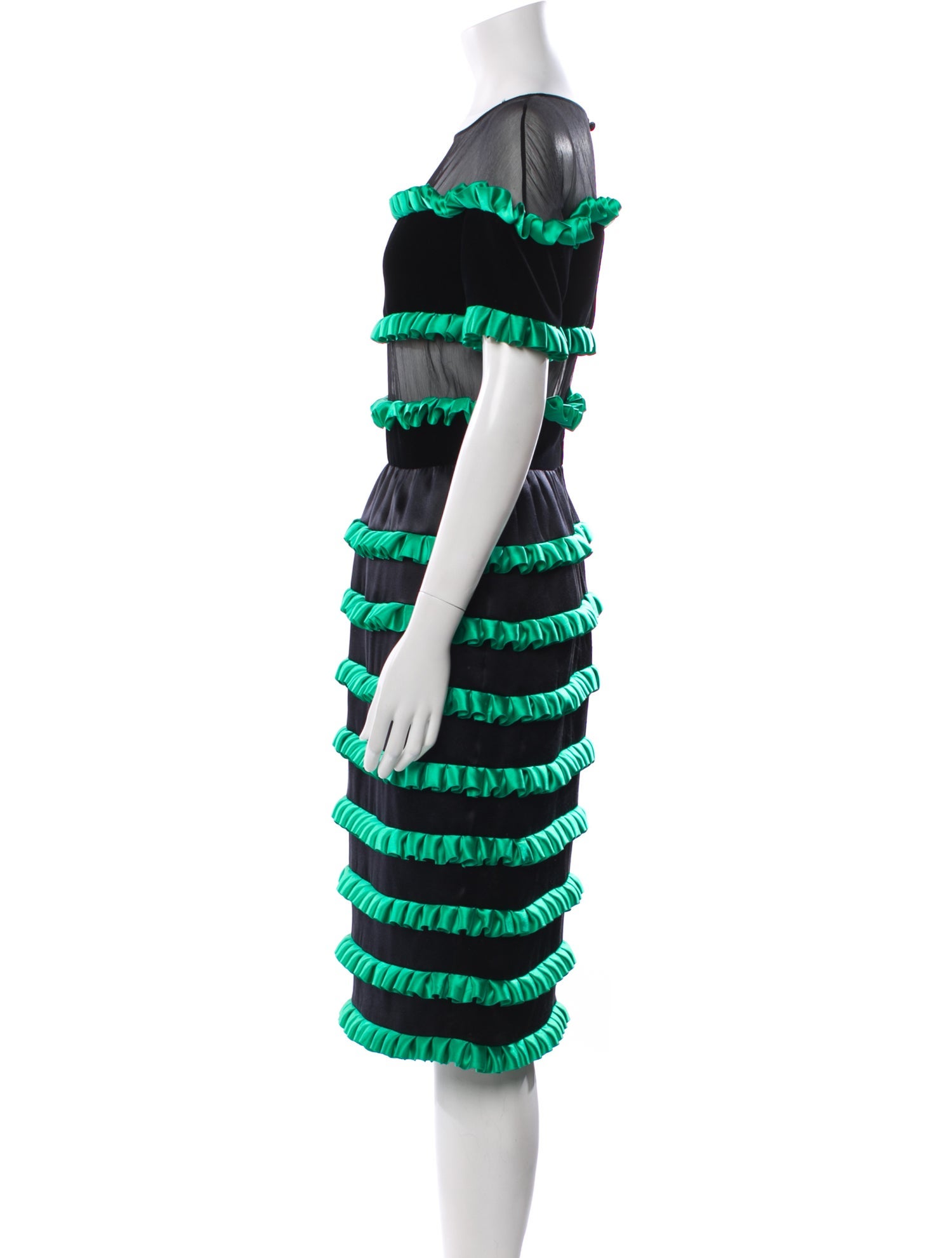 Valentino Striped Midi Length Dress