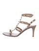 Valentino Rockstud Accents Patent Leather Gladiator Sandals