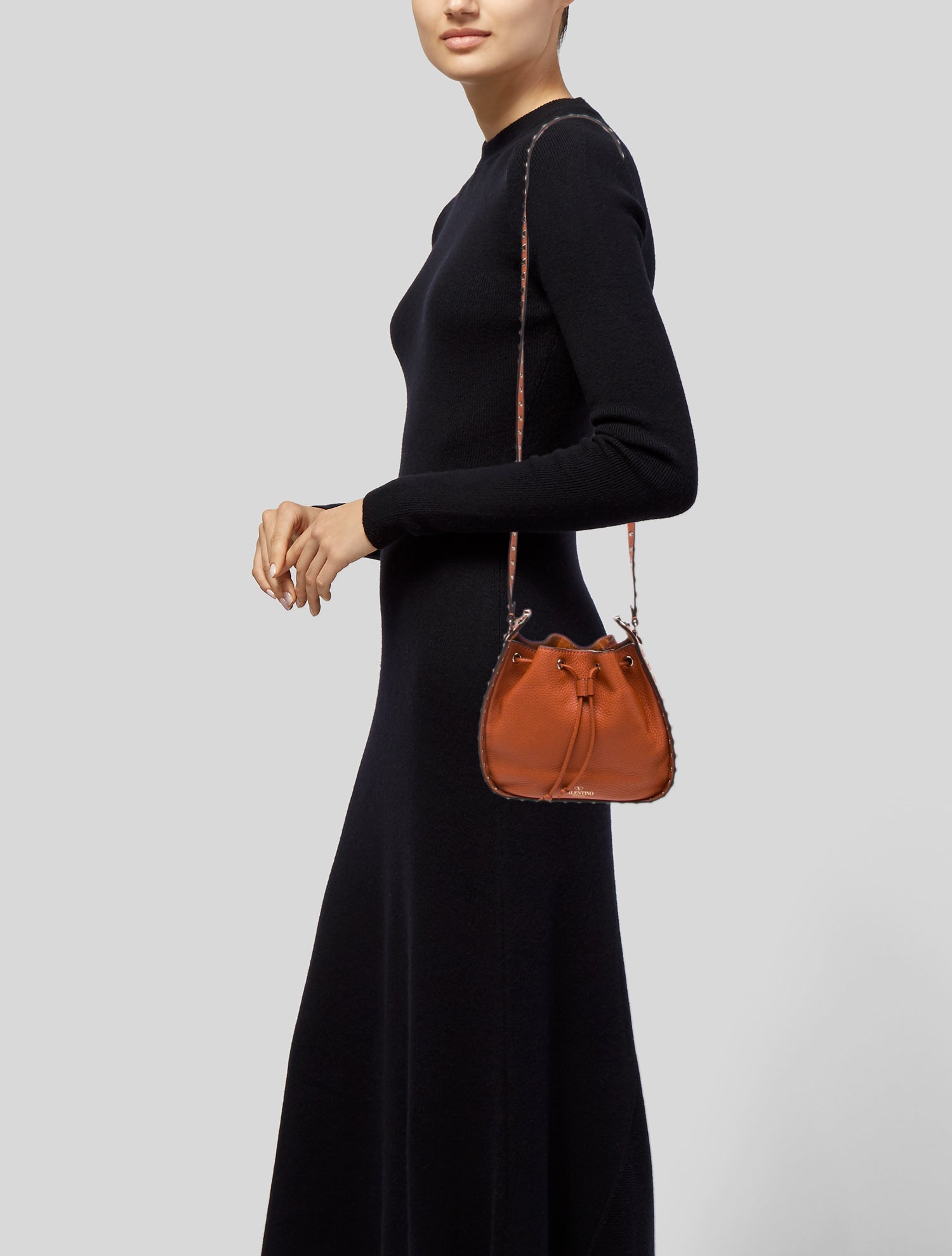 Valentino Rockstud Small Rockstud Bucket Bag