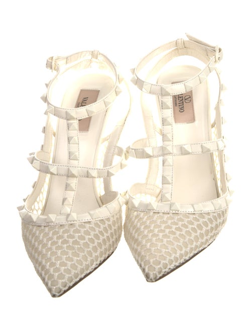 Valentino Rockstud Accents Leather T-Strap Pumps