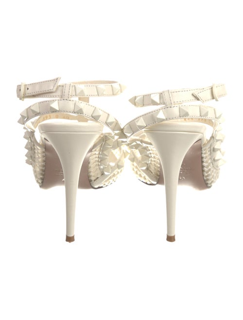 Valentino Rockstud Accents Leather T-Strap Pumps