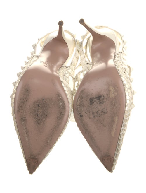 Valentino Rockstud Accents Leather T-Strap Pumps