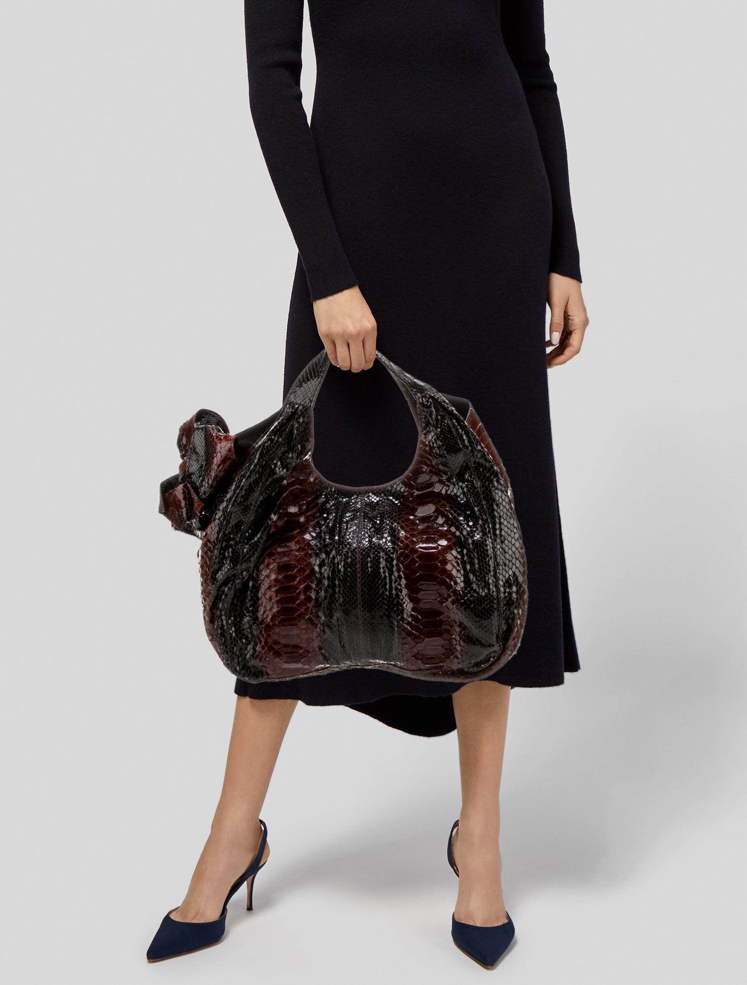 Valentino Snakeskin Hobo