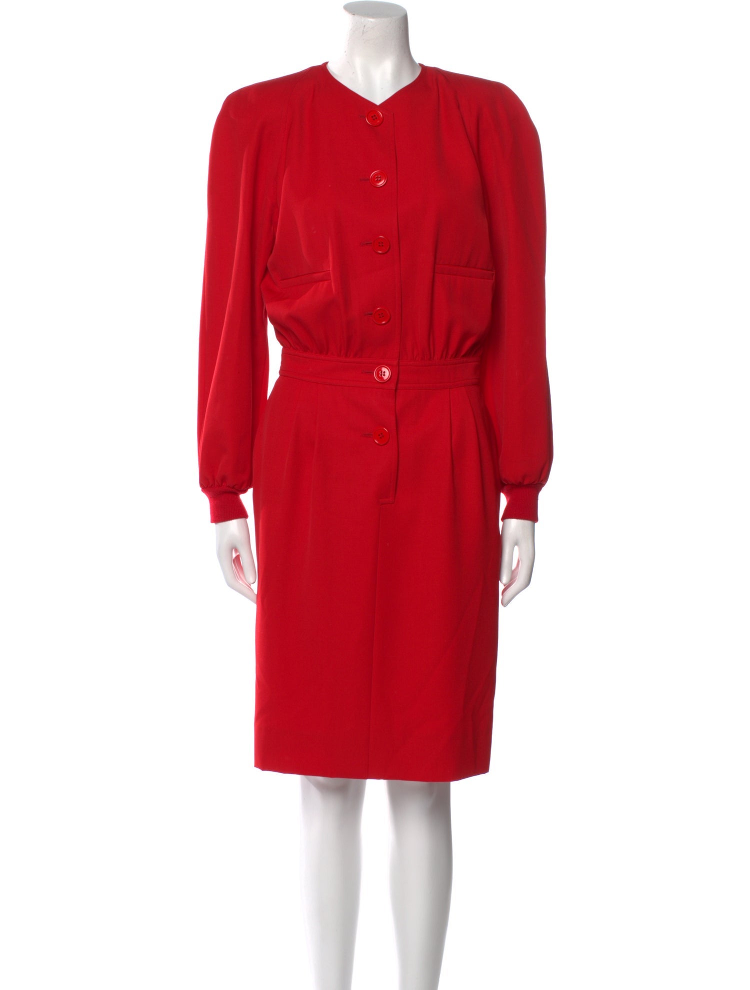 Valentino Wool Midi Length Dress