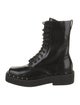 Valentino Rockstud Accents Leather Combat Boots