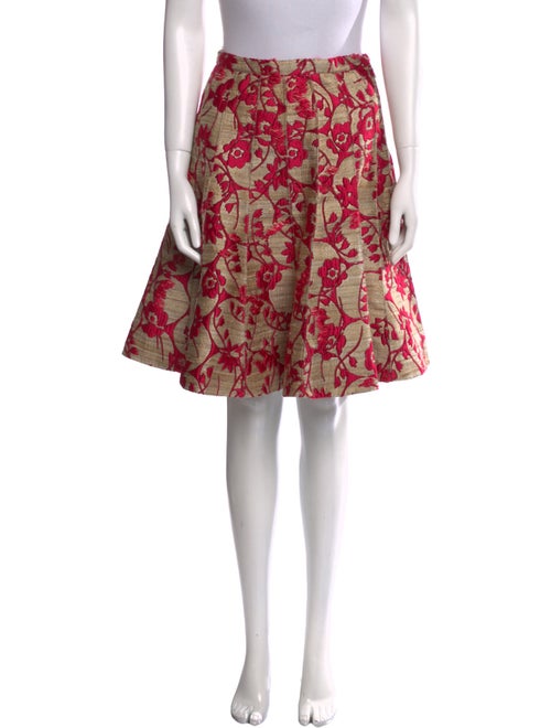 Valentino Floral Print Knee-Length Skirt