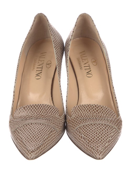 Valentino Snakeskin Animal Print Pumps