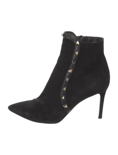 Valentino Rockstud Accents Suede Boots