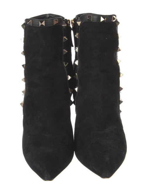Valentino Rockstud Accents Suede Boots