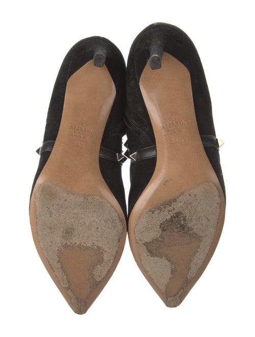 Valentino Rockstud Accents Suede Boots
