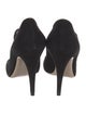 Valentino Suede Crystal Embellishments T-Strap Pumps