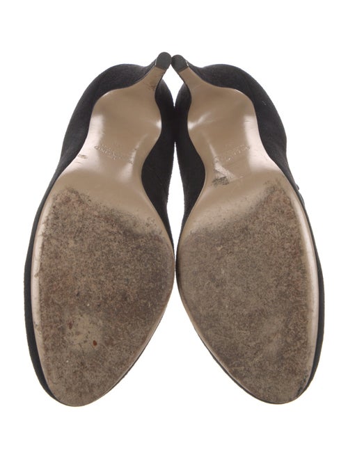 Valentino Suede Crystal Embellishments T-Strap Pumps