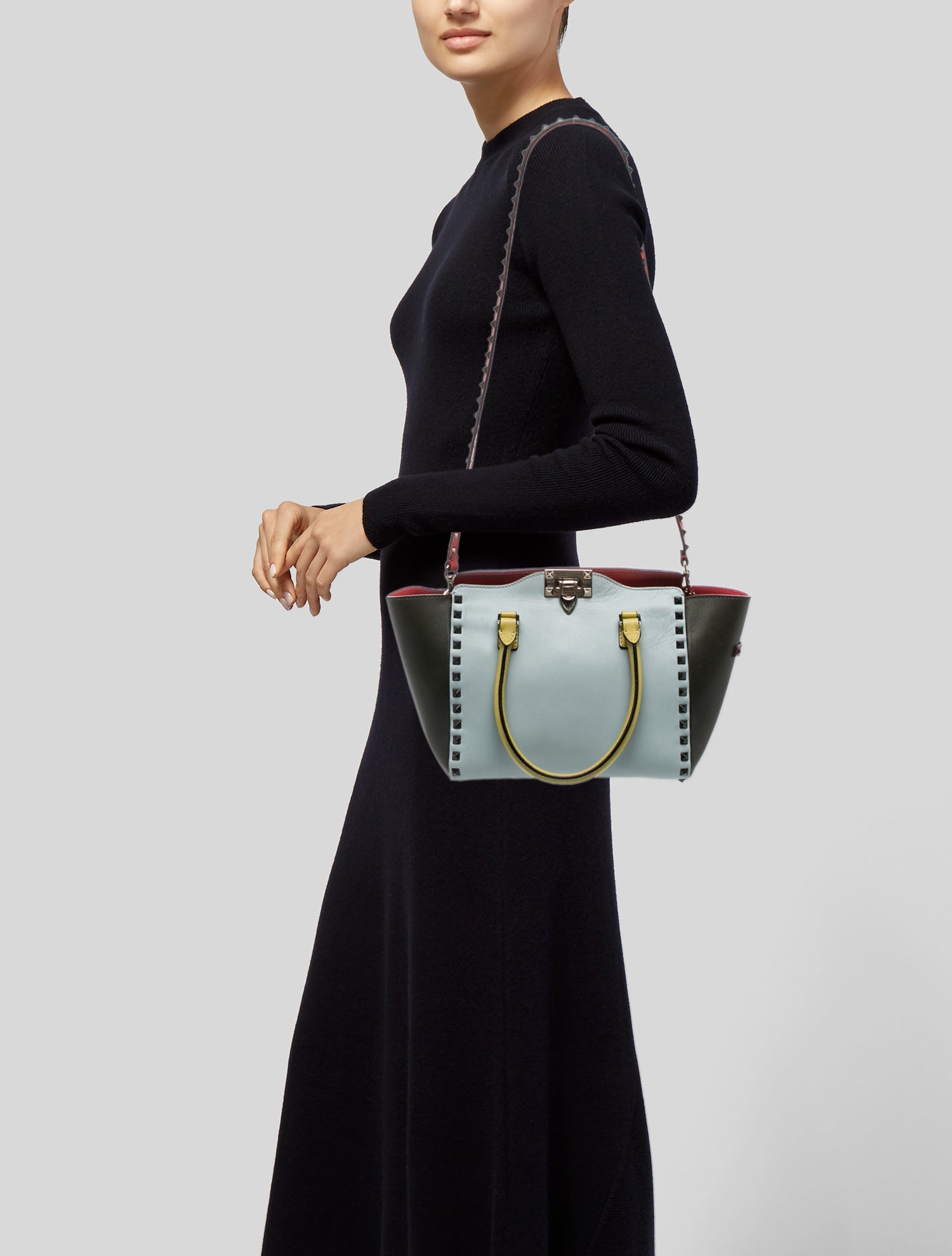 Valentino Rockstud Top Handle Bag