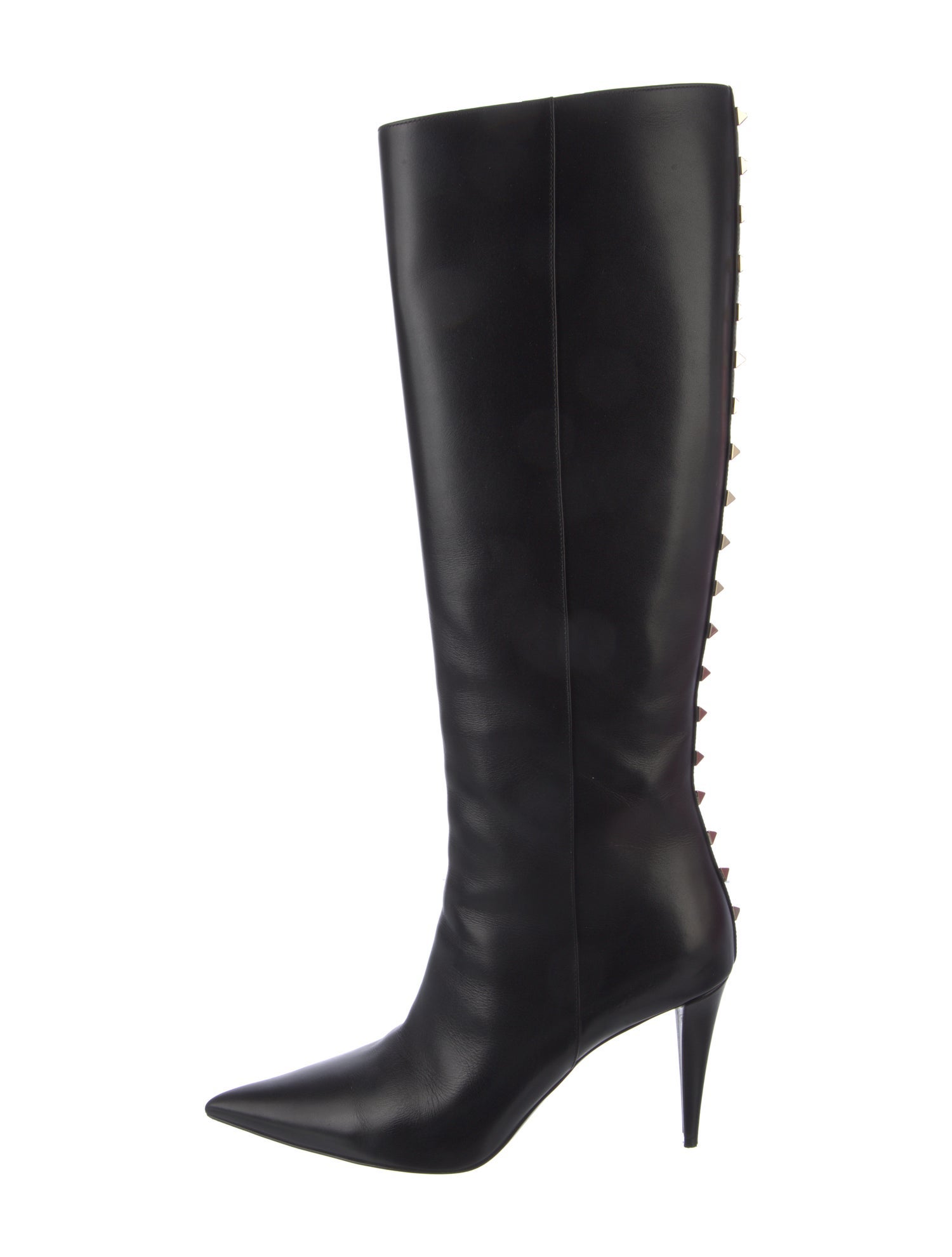 Valentino Rockstud Accents Leather Boots