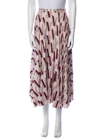 Valentino Silk Midi Length Skirt